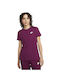 Nike Sportswear Αθλητικό Γυναικείο T-shirt Sangria