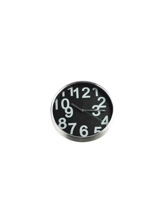 Espiel Wanduhr Metallisch Silber 25cm