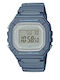 Casio Digital Herrenuhr 44mm Batterie mit Blau Kautschukarmband
