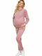 PeeKaBoo Maternity Sweatsuit Set Pink