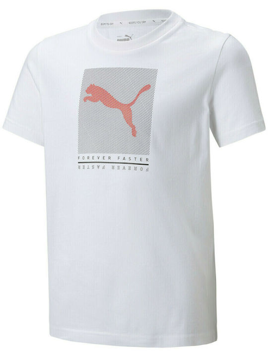 PUMA Kinder-T-Shirt Weiß Active Sports Graphic