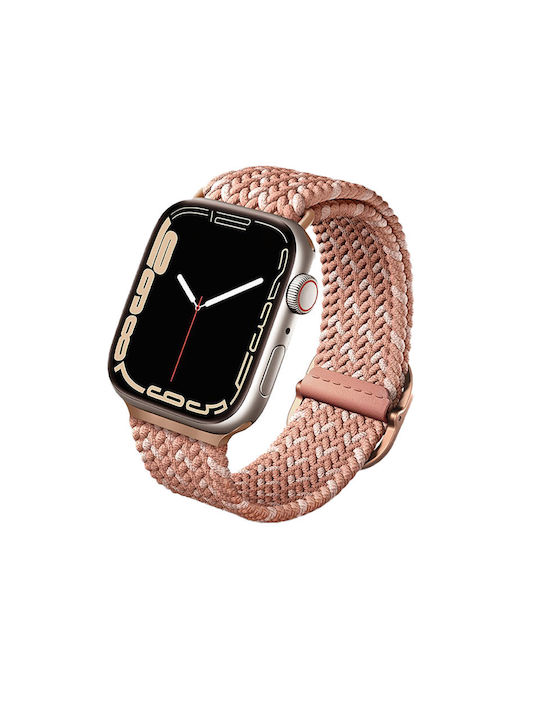 Uniq Aspen Braided Λουράκι Υφασμάτινο Pink / Citrus Pink (Apple Watch 38/40/41mm)