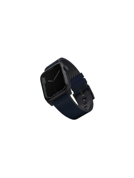 Uniq Straden Armband Leder Blue (Apple Watch 42/44/45mm) UNIQ590BLU UNIQ-45MM-STRABLU