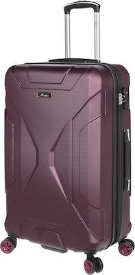 Stelxis ST525 Medium Travel Suitcase Hard Burgundy with 4 Wheels Height 65cm. ST525-M