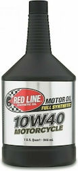 Red Line Motorcycle Synthetic Motorcycle Oil for Four-Stroke Engines 10W-40 946ml