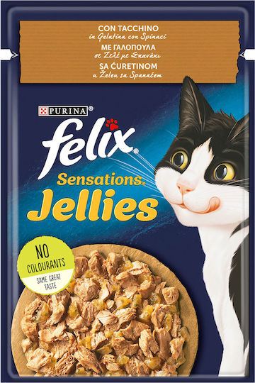 Felix Υγρή Τροφή για Ενήλικες Γάτες σε Φακελάκι με Γαλοπούλα 85gr