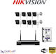 Hikvision Интегрирана система за видеонаблюдение CCTV Wi-Fi - безжична връзка с 8 камери