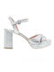 Mourtzi Platform Leather Women's Sandals Silver