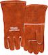 Weldas Gloves for Work Welding Orange Leather/Cotton 1pcs