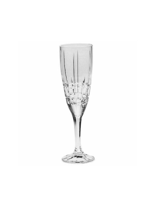 Bohemia Dover Set de Pahare Șampanie din Cristal Fără Colțuri 180ml 6buc