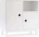 Wooden Kids Bedside Table Star White 60x30x60cm