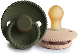 Frigg Rope Pacifiers Rubber Croissant - Olive f...