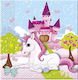 Party Napkins Large "Unicorn" 33x33cm Blue 33x33cm. 20pcs