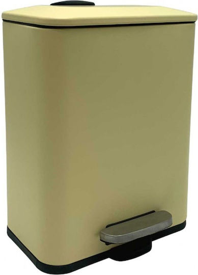 Marva Metallic Bathroom Basket Soft Close 5lt Beige