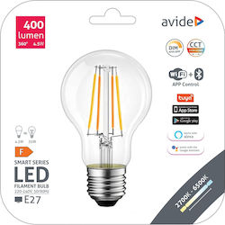 Avide ASF27CCT-4.5W-WIBLE Smart LED-Lampe 4.5W für Fassung E27 und Form A60 Einstellbar Weiß 400lm Dimmbar