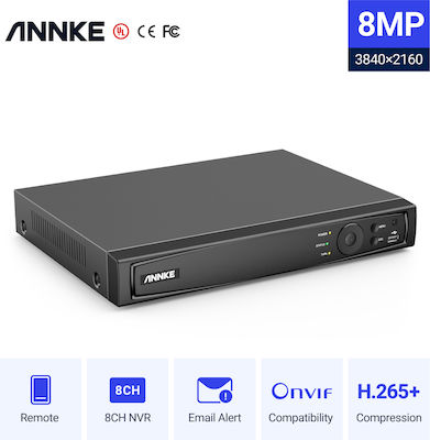 Annke Καταγραφικό NVR 8 Καναλιών με Ανάλυση 4K N48PAW