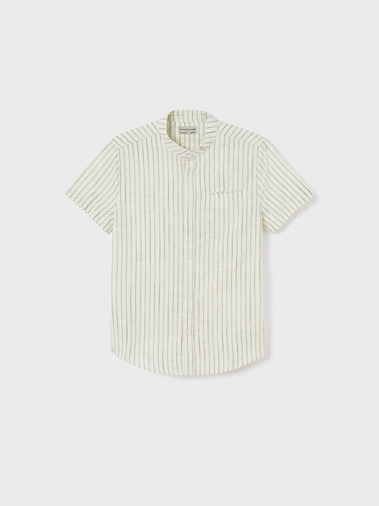 Mayoral Kids Striped Shirt Beige