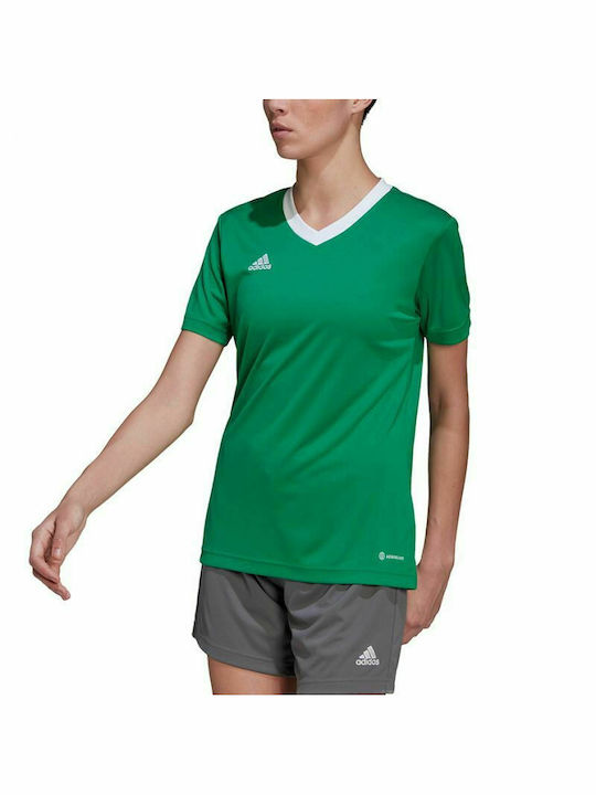 Adidas Entrada 22 Feminin Sport Tricou Uscare rapidă cu Decolteu în V Verde