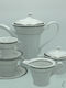Emfasi Curl 438 Tea Set with Cup Porcelain Gray 1000ml 27pcs