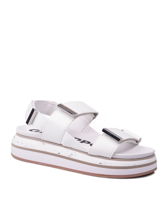 Paxton Women's Flat Sandals Sporty in White Color