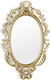 Mirrors & More Sissi Wandspiegel Oval mit Gold Kunststoff Rahmen 73x44.5cm