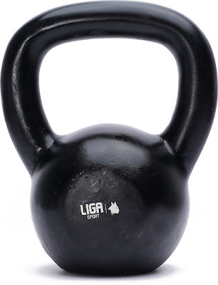 Liga Sport Black Cast Iron Kettlebell 12kg