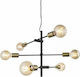 Nordlux Josefine Pendant Chandelier for 6 Bulbs E27 Black