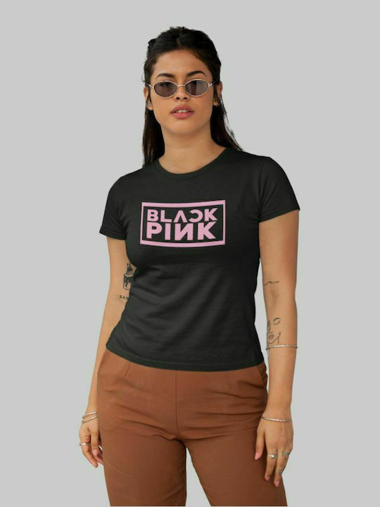 Black Pink Logo W T-Shirt - BLACK