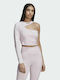 Adidas Crop Top Sportiv pentru Femei Almost Pink