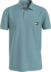 Tommy Hilfiger Ανδρικό T-shirt Polo Πετρόλ