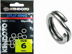 Kendozo Lures Tuff Steel Split Ring Στριφτάρι Ψαρέματος No4 Σετ 15τμχ