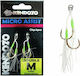 Kendozo Lures Micro Assist Hook Double Ancora pentru Pescuit