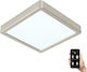 Eglo Fueva Outdoor Ceiling Flush Mount with Integrated LED in Silver Color 900115