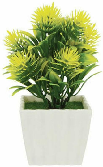 Artificial Plant in Small Pot Yellow 15cm Marhome