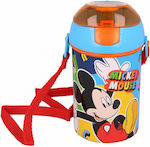 Stor Kids Plastic Water Bottle with Straw Mickey Multicolour 450ml 530-