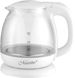 Maestro Електрически Кана 1Лт 1100W Бяла