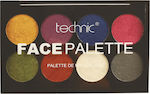 Αποκριάτικη Παλέτα Μακιγιάζ Metallic Face Paint Palette 8x3gr