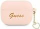 Guess Charm Θήκη Σιλικόνης σε Ροζ χρώμα για App...