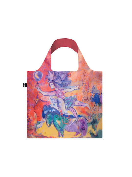 Loqi Marc Chagall - The Circus Recycled Υφασμάτινη Τσάντα για Ψώνια σε Ροζ χρώμα