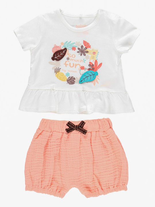 Kids' Set with Shorts Summer 2pcs White