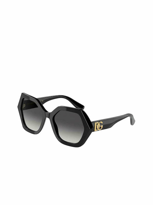 Dolce & Gabbana Γυναικεία Γυαλιά Ηλίου με Μαύρο Κοκκάλινο Σκελετό και Μαύρο Ντεγκραντέ Φακό DG4406 501/8G