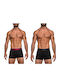 Men's Boxers Total Black / Bordeaux 2Pack