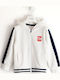 Kinder-Sweatshirt Strickjacke mit Kapuze Weiß