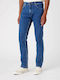 Wrangler Men's Jeans Pants in Regular Fit Mid Blue Denim