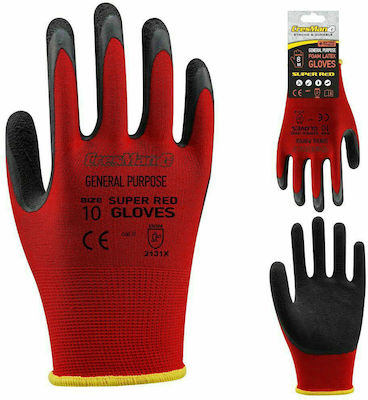 Cresman Safety Glofe Nitrile Garden Red