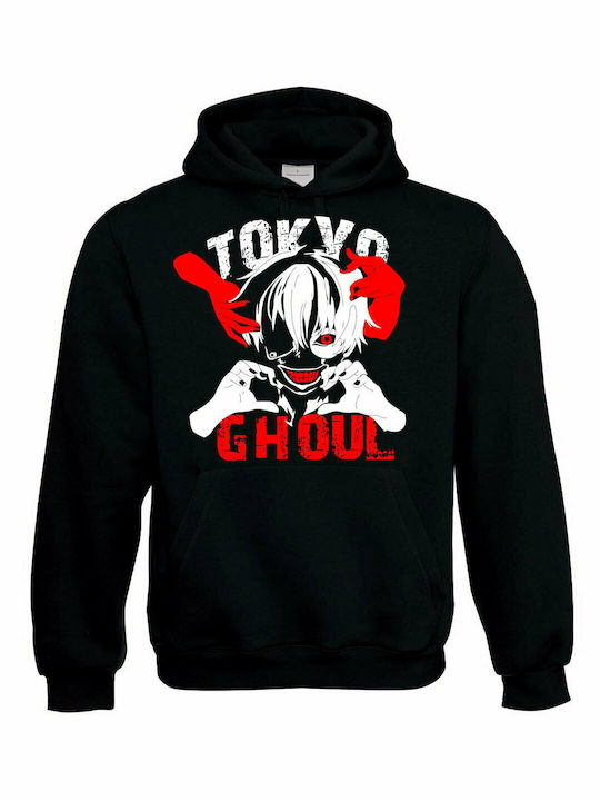 Tokyo Ghoul - Kaneki Design 06 Φούτερ με Κουκούλα σε Μαύρο χρώμα