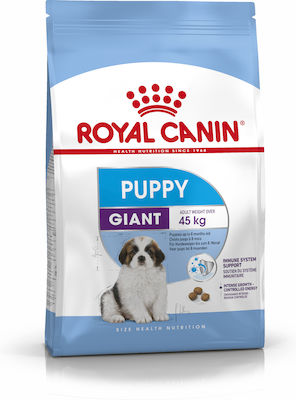 Royal Canin Puppy Giant 15kg Hrană Uscată pentru Cățeluși de Rase Mari cu Porumb, Păsări de curte și Orez