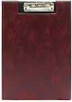 Metron Clipboard with Clamp for Paper A4 Burgundy 1pcs