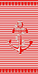 Dimcol Ζακάρ Αιγυπτιακή Beach Towel Cotton Red 170x90cm.