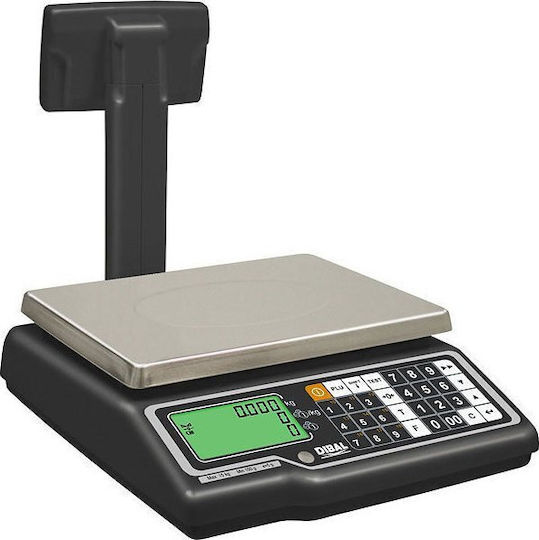 Dibal G-325F Electronic Retail Scale with Column with Weighing Capacity of 30kg and Division 10gr